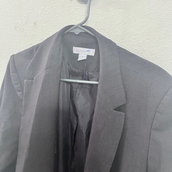 Liz Claiborne Style: Women’s Charcoal Gray Blazer Size 18 - Picture 7 of 10